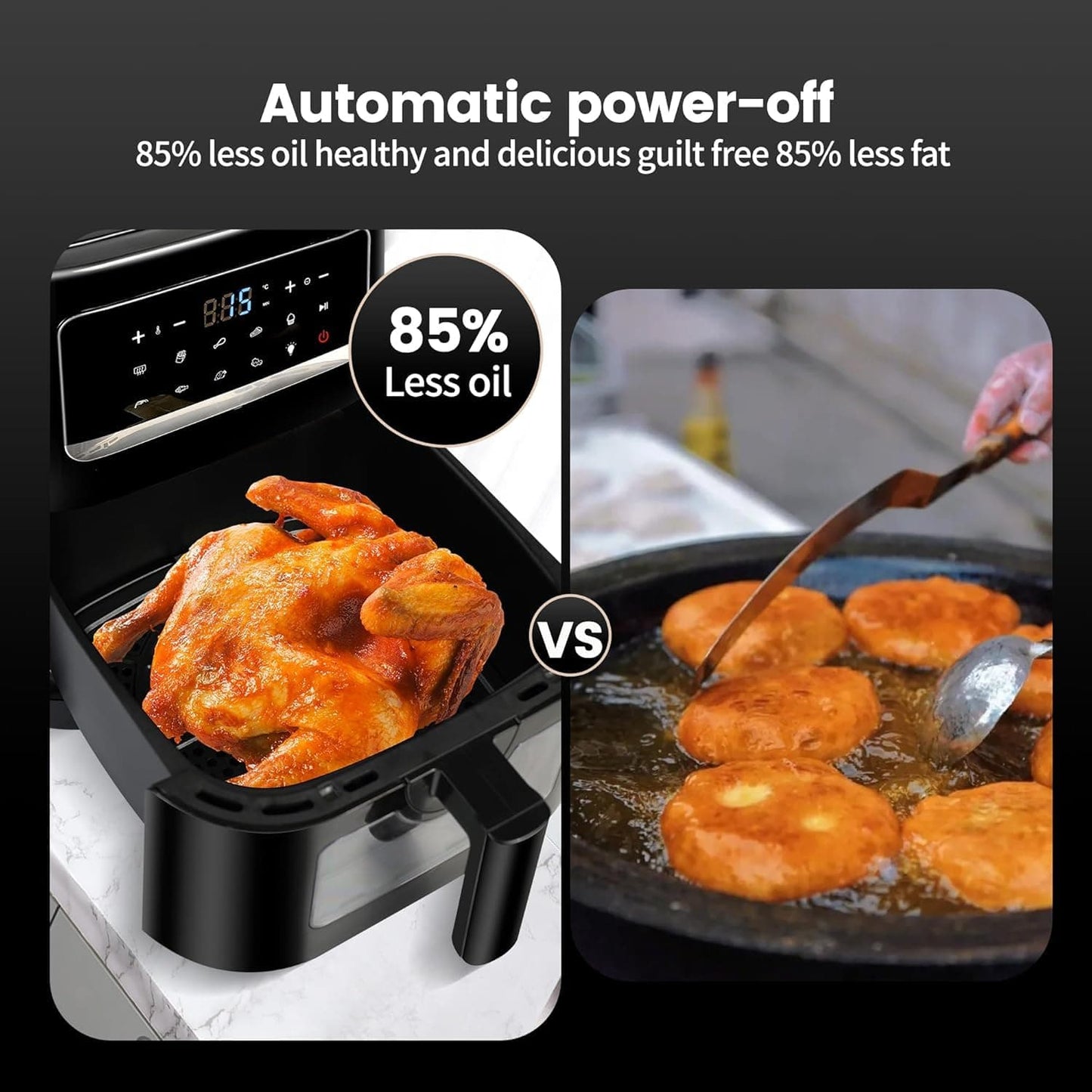 Emphsism Airfryer 7L mit Sichtfenster – Gesünder Genießen & Effizient Kochen