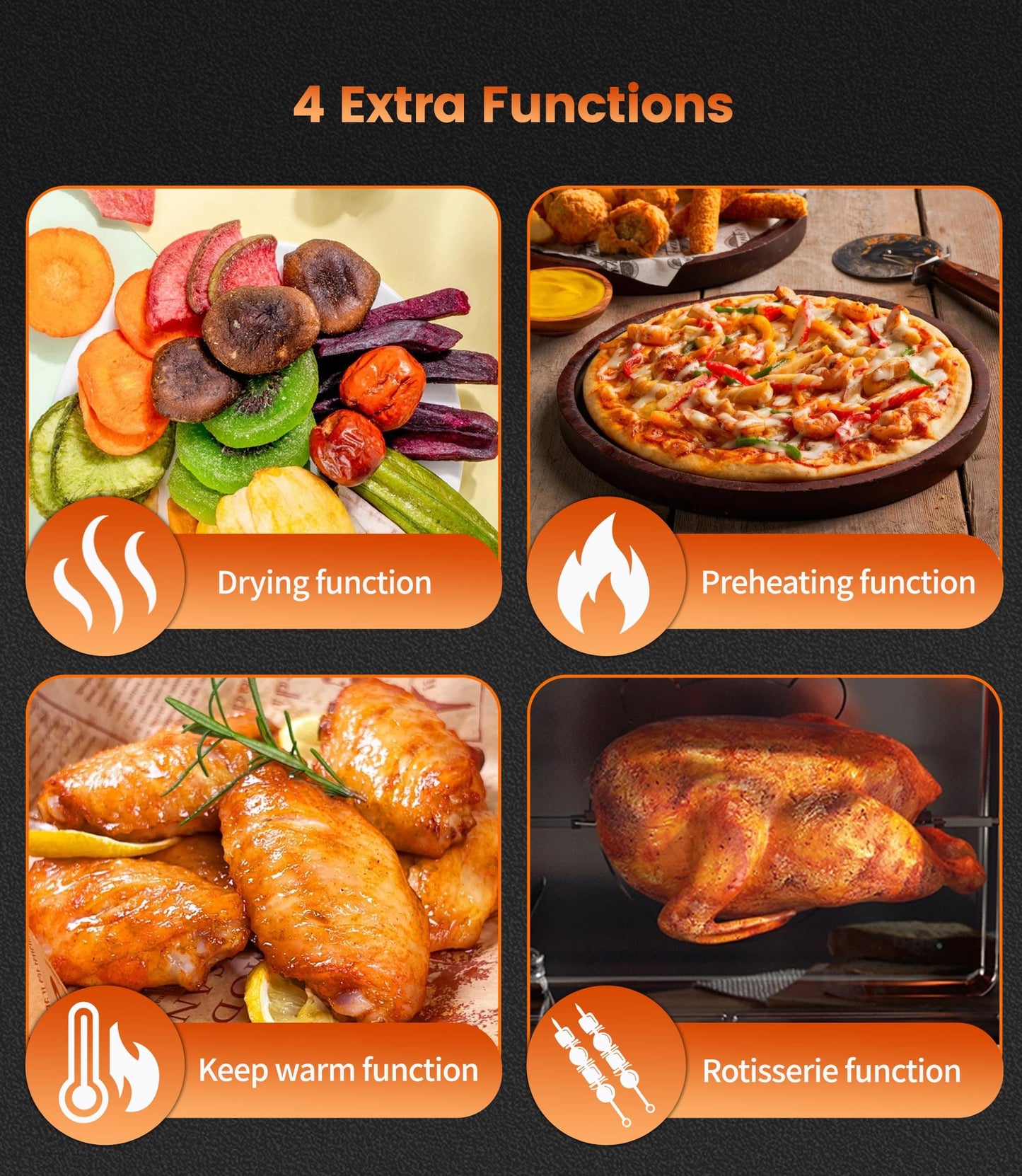 Emphsism 14L Mini Backofen & Heißluftfritteuse – 11-in-1 Smart Airfryer Ofen für maximale Vielseitigkeit