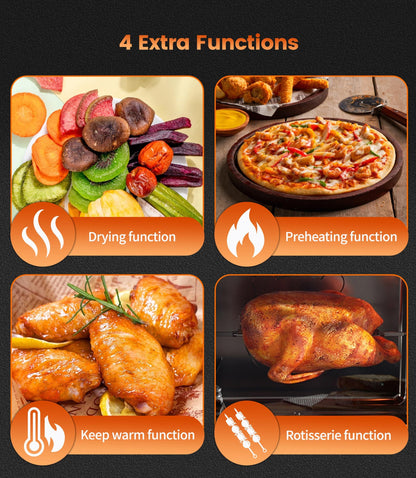 Emphsism 14L Mini Backofen & Heißluftfritteuse – 11-in-1 Smart Airfryer Ofen für maximale Vielseitigkeit