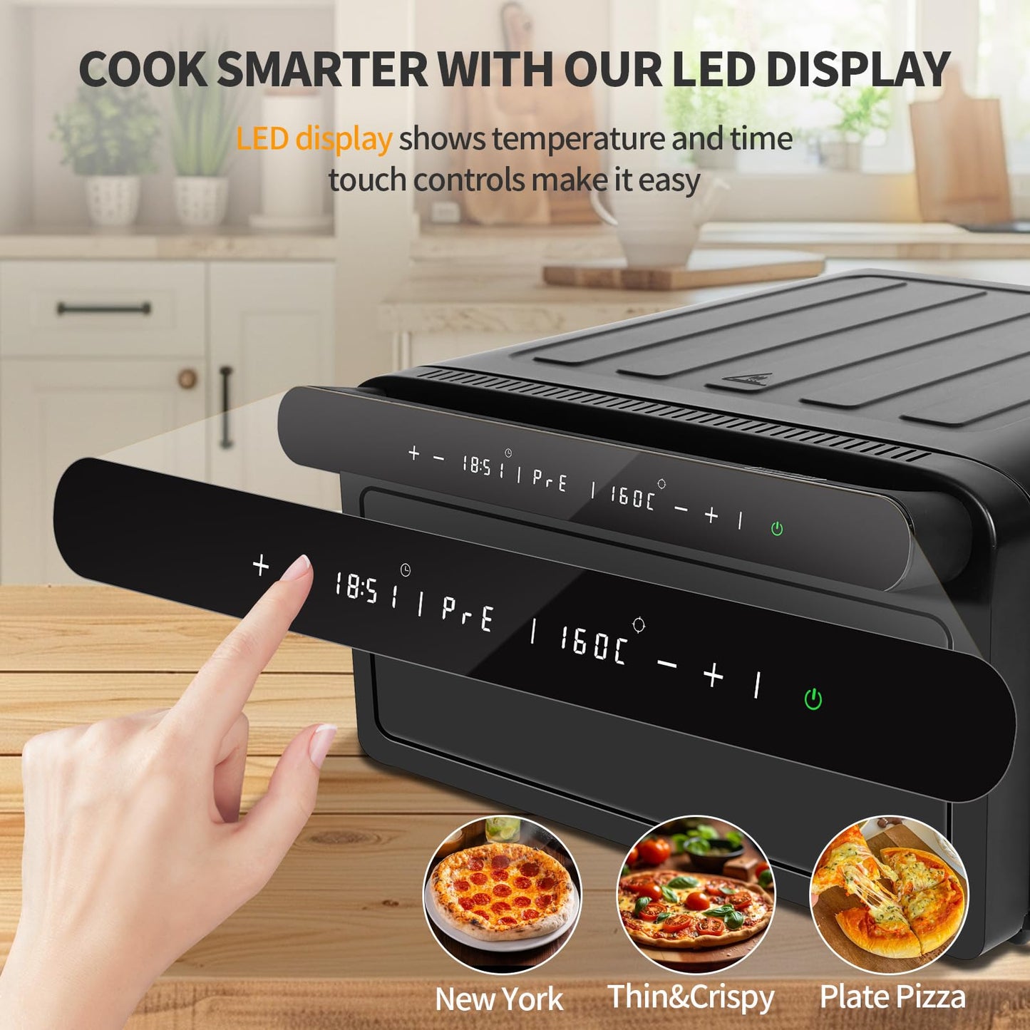 Emphsism Premium Pizzamaker – Perfekte Pizza in 3 Minuten, wie vom Profi