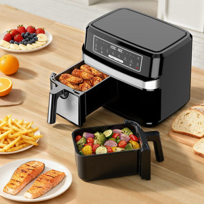 Emphsism Dual Zone Airfryer 9L – Doppelkammer für paralleles Kochvergnügen