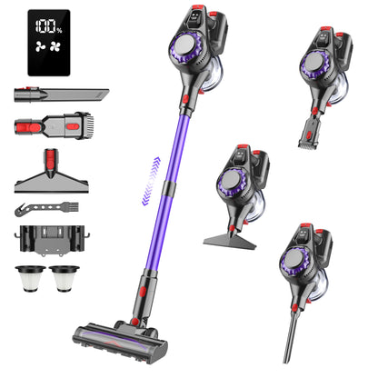 Emphsism-Leistungsstarker Akku-Staubsauger (38000Pa) für Tierhaare & Hartböden