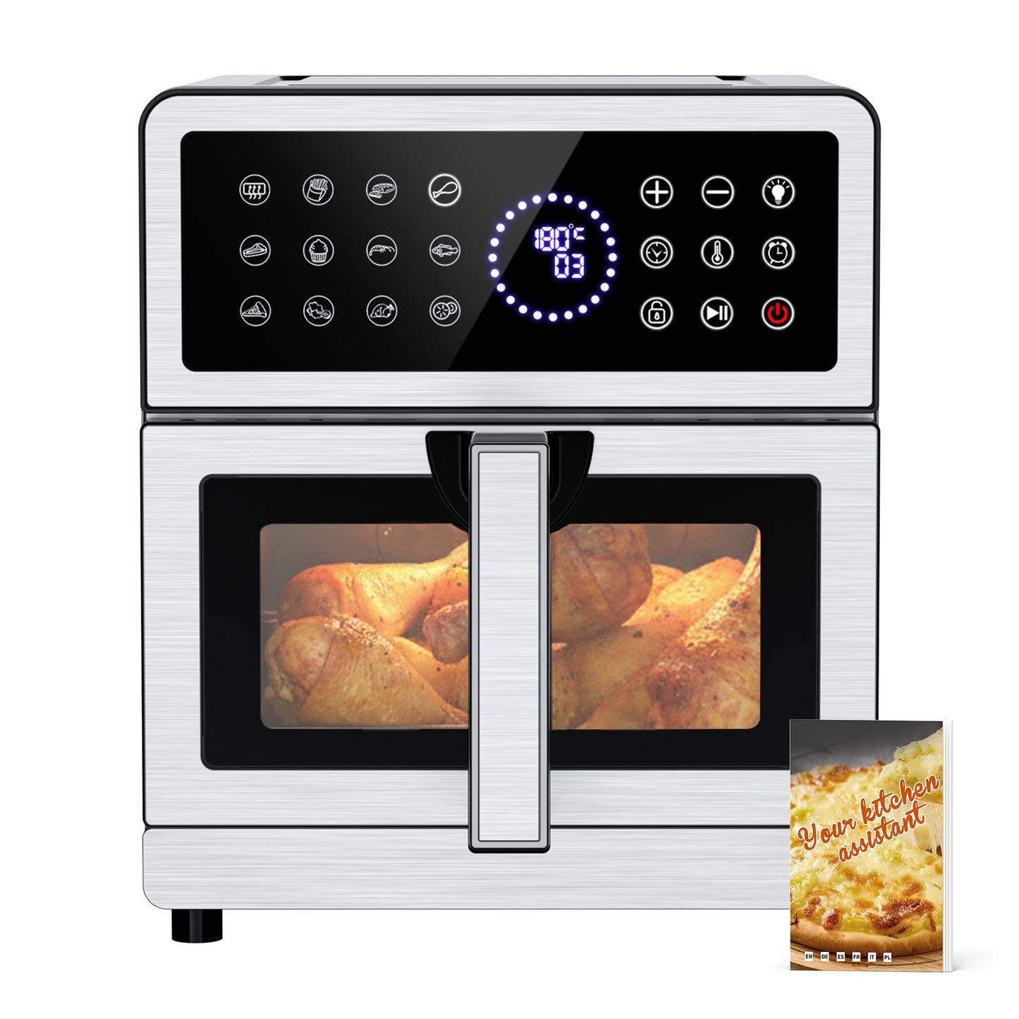 Emphsism Airfryer 8L mit Sichtfenster – Effizientes & Gesundes Kochen für Familien