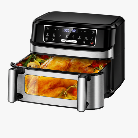 Emphsism Premium Airfryer 12L (Metall-Design) – Gesund Kochen, Flexibel & Stilvoll