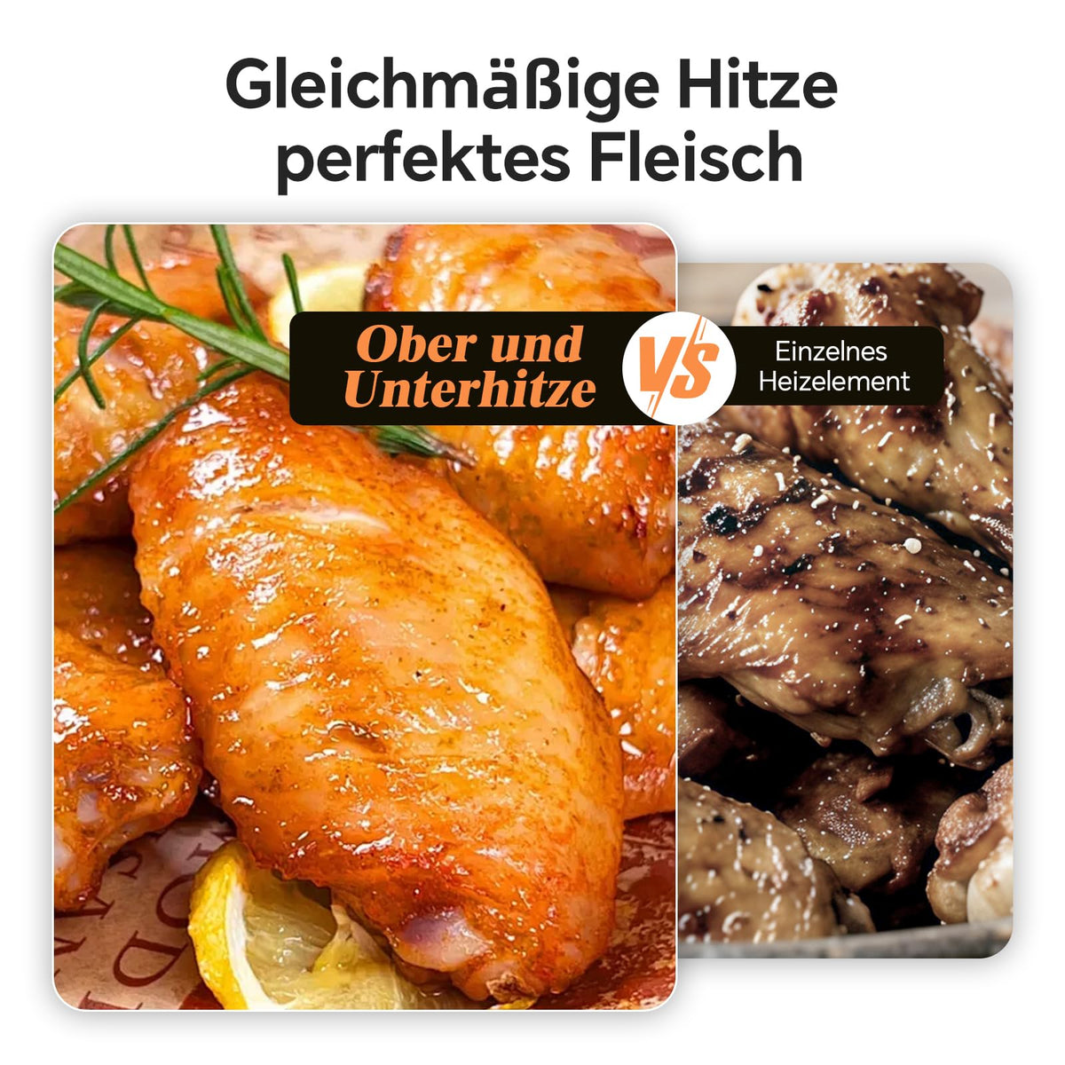 Emphsism Airfryer 12L Doppelkammer Heißluftfritteuse XXL, 2600W Airfryer mit Sichtfenster & Ober-/Unterhitze